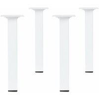 Ms Beschläge - 4er Set Möbelfüße Ausführung Weiß Eckig 25 x 25mm Höhe 150mm Sofastützen Metall von AMIG