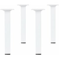 Ms Beschläge - 4er Set Möbelfüße Eckig Ausführung Weiß 25 x25mm Höhe 100mm Sofafüße aus Metall von AMIG