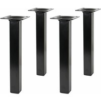 4er Set Tischfüße Ausführung Schwarz Eckig 25 x 25 mm Höhe 350 mm Möbelfüße 4er Set Tischfüße Ausführung Schwarz Eckig 25 x 25 mm Höhe 350 mm Möbelfüße von MS BESCHLÄGE
