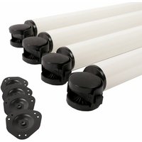 4er Set rollende Tischbeine Tischbeine auf Rolle mit Bremse ø 50mm Metall Weiss 4er Set rollende Tischbeine Tischbeine auf Rolle mit Bremse ø 50mm Metall Weiss von MS BESCHLÄGE
