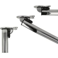 Abklappbares Tischbein 710mm Chrom glänzend d:50mm Möbelfuß Tischfuß aus Metall von MS BESCHLÄGE