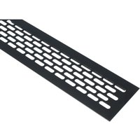 Ms Beschläge - Aluminium Lüftungsgitter 60x245mm Stegblech Lüftungsblech Lüftung Heizungsgitter Schwarz eloxiert von MS BESCHLÄGE