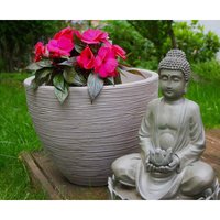 Ms Beschläge - Blumentopf Modell Tropea Taupe d.40cm h:32cm Blumenkübel Pflanztopf steinoptik Ms Beschläge - Blumentopf Modell Tropea Taupe d.40cm h:32cm Blumenkübel Pflanztopf steinoptik von MS BESCHLÄGE