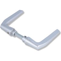 Ms Beschläge - Drückerpaar aus Aluminium Silber Türgriff Türklinke Türöffner Türbeschlag Griffpaar von MS BESCHLÄGE