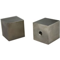 Eckiger Möbelknopf Edelstahl Vollmaterial matt gebürstet Würfel 25mm x 25mm von MS BESCHLÄGE