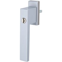 Ms Beschläge - Fenstergriff Fensterolive Rasterolive Abschliessbar Einbruchschutz mit 2 Schlüssel Silber von MS BESCHLÄGE