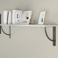 Schwerlast-Regalkonsole Nickel matt Regalwinkel massiv Stahl Garderobenkonsole Regalstütze 170x170mm von AMIG