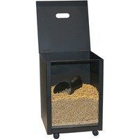 Ms Beschläge - Hochwertiger Pelletskorb mit Frontscheibe Pelletsbox Bodenrollen Holzkorb Schwarz Ms Beschläge - Hochwertiger Pelletskorb mit Frontscheibe Pelletsbox Bodenrollen Holzkorb Schwarz von MS BESCHLÄGE