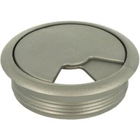 Ms Beschläge - Kabelkanal 2er Pack Kabeldurchlass Kunstoff ø60mm Kabelführung Kabelöffnung alu von MS BESCHLÄGE