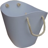 Kaminzubehör weisser Kunststoffkorb Holzkorb Höhe 36cm von MS BESCHLÄGE