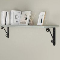 Ms Beschläge - Schwarze Regalkonsole Regalbodenhalter Metallträger Garderobenkonsole Regalwinke 250mm x 200mm von MS BESCHLÄGE