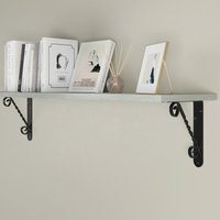 Ms Beschläge - Schwarze Regalkonsole Regalbodenhalter Metallträger Garderobenkonsole Regalwinkel 200mm x 150mm von MS BESCHLÄGE