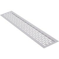 Silbernes Lüftungsgitter 80x480mm Stegblech Heizungsabdeckung versetzte Lochung von MS BESCHLÄGE