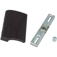 Terrassentür-Set Design Türgriff Universalschnäpper Hülse Balkontürgriff Fensterschnäpper Braun - RAL8019 von MS BESCHLÄGE