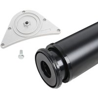 Tischbein 80mm Durchmesser Höhe 1100 mm in Schwarz Tischfuß Möbelfuss aus Metall von MS BESCHLÄGE