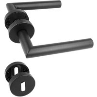Türgriff Türklinke Türdrücker Türbeschlag Edelstahl Schwarz Matt Black Line Soft Buntbart von MS BESCHLÄGE