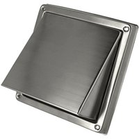 Wetterschutzgitter eckige Haube Edelstahl Ablufthaube Aussenwandhaube Lüftung 125mm von MS BESCHLÄGE