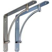 Regalbodenträger 220x220mm Garderobenkonsole Regalkonsole eleganter Regalwinkel Chrom glänzend von MS BESCHLÄGE