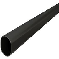 Schrankrohr Schwarz 30x15mm Kleiderstange oval Garderobenstange 1,50 Meter von MS BESCHLÄGE