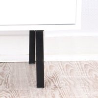 Schwarzes Tischbein Eckig 25 x 25mm Höhe 400mm Möbelfuss Tischstütze aus Metall von MS BESCHLÄGE