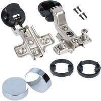 Ms Beschläge - Set Topfbänder Glastürscharniere 26mm Topf Vitrinenscharnier Innenanschlag Rund von MS BESCHLÄGE