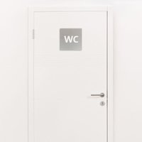 Ms Beschläge - Türbeschilderung Piktogramme Edelstahloptik Warnschilder Hinweisschilder 10x10cm wc von MS BESCHLÄGE