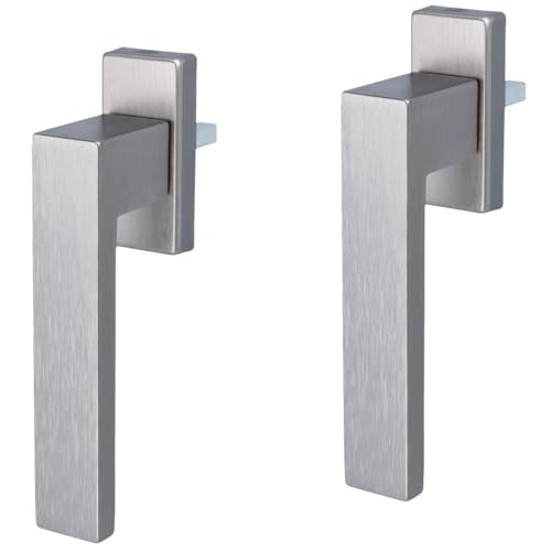 2er Set Edelstahl eloxierter Fenstergriff Rasterolive in Inox Optik Fensterolive aus Metall 45° Rasterung exklusives Design 2er Set Edelstahl eloxierter Fenstergriff Rasterolive in Inox Optik Fensterolive aus Metall 45° Rasterung exklusives Design von MS Beschläge