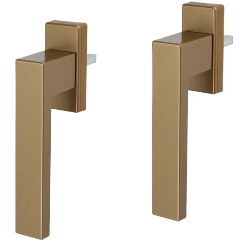 2er Set goldener Fenstergriff Rasterolive in Gold Fensterolive aus Metall 45° Rasterung exklusives Design von MS Beschläge