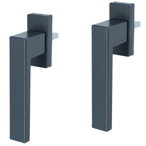 2er Set von Anthrazit Fenstergriff Rasterolive Fensterolive aus Metall 45° Rasterung exklusives Design RAL7016 von MS Beschläge