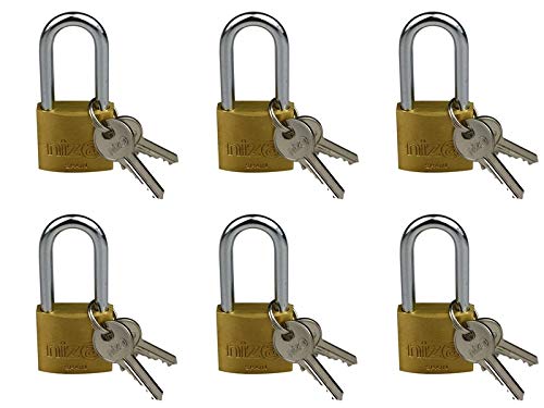 6er Set Vorhängeschlösser 30mm Bügelschloss Kofferschloss gr.Bügel Kellerschloss von MS-Beschläge