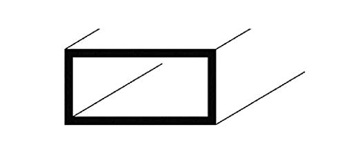 Aluminium Rechteckrohr-Profil 1mm Stärke, Flach, Profil, Winkel, natur eloxiert, in 1 und 2 Meter Längen verfügbar (20x10x1mm, 1 Meter) von MS Beschläge