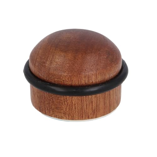 Bodentürstopper umlaufender Gummiring Holz Türstopper kleben schrauben Bodenpuffer Ø 38mm Tür-Abstandshalter Türschoner Wandschoner Türpuffer Bodenpuffer (Nussbaum) von MS Beschläge