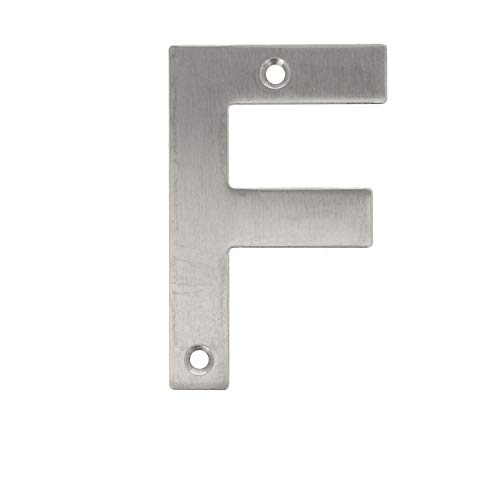 Edelstahl Hausnummern 0-9 Buchstaben A-I matt gebürstet Hauswandnummern Türnummern Türbeschriftung Ziffern Hausziffern Zahlen (Buchstabe F) von MS Beschläge