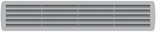 Kunststoffgitter Badezimmerlüftung Lüftungsgitter Türlüftung 1 Paar in Silber Optik Außenmaße 457mm x 92mm inklusive Schrauben von MS Beschläge