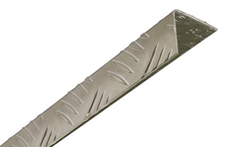 MS Beschläge® Aluminium Eckschutzwinkel Schutzblech Riffelblech Eckschutz Treppenleiste 1 Meter (25mm x 25mm) von MS Beschläge