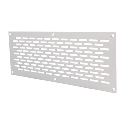 MS Beschläge® Aluminium Lochblech Lüftungsgitter Lüftung Breite 100mm Lochung 20mm x 3mm Silber eloxiert (300mm) von MS Beschläge