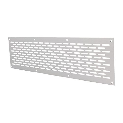 MS Beschläge® Aluminium Lochblech Lüftungsgitter Lüftung Breite 100mm Lochung 20mm x 3mm Silber eloxiert (400mm) von MS Beschläge