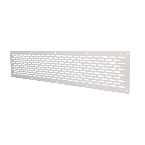 MS Beschläge® Aluminium Lochblech Lüftungsgitter Lüftung Breite 100mm Lochung 20mm x 3mm Silber eloxiert (500mm) von MS Beschläge