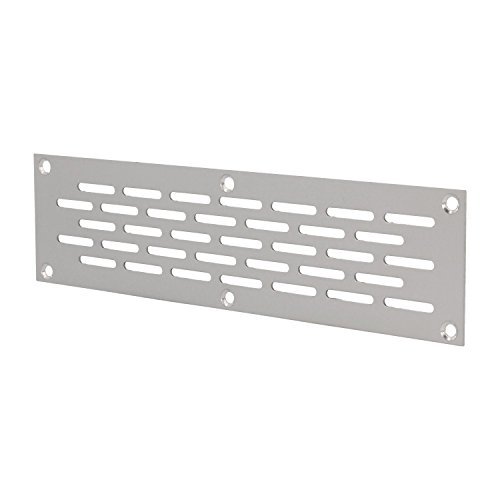 MS Beschläge® Aluminium Lochblech Lüftungsgitter Lüftung Breite 50mm Lochung 20mm x 3mm Silber eloxiert (200mm) von MS Beschläge