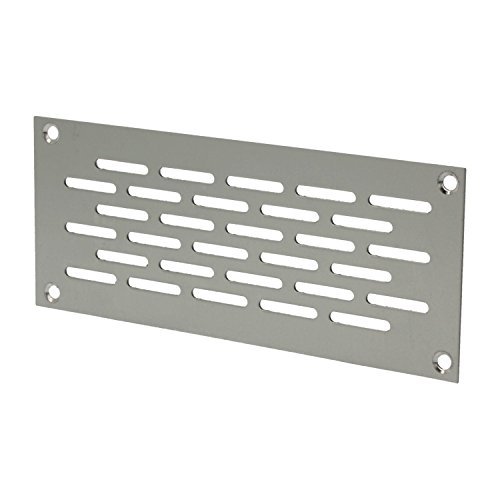 MS Beschläge® Aluminium Lochblech Lüftungsgitter Lüftung Breite 60mm Lochung 20mm x 3mm Silber eloxiert (150mm) von MS Beschläge