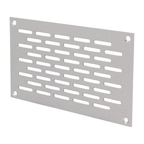 MS Beschläge® Aluminium Lochblech Lüftungsgitter Lüftung Breite 80mm Lochung 20mm x 3mm Silber eloxiert (150mm) von MS Beschläge