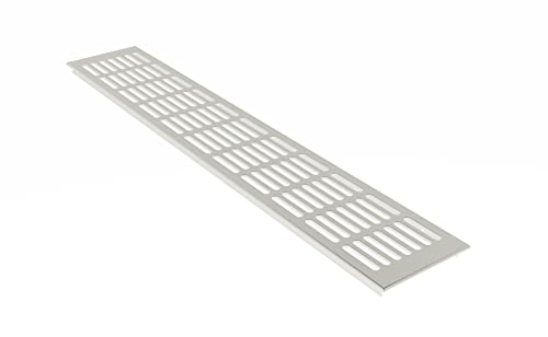 MS Beschläge ® Aluminium Lüftungsgitter Stegblech Heizungsdeckel 100mm x 200mm Silber eloxiert - F1 von MS Beschläge