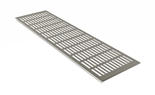 MS Beschläge ® Aluminium Lüftungsgitter Stegblech Heizungsdeckel 150mm x 1200mm Edelstahl eloxiert - E6C31 von MS Beschläge