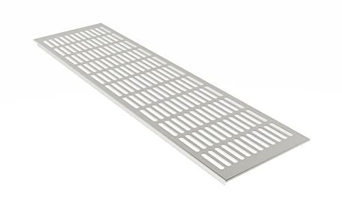 MS Beschläge ® Aluminium Lüftungsgitter Stegblech Heizungsdeckel 150mm x 1200mm Silber eloxiert - F1 von MS Beschläge
