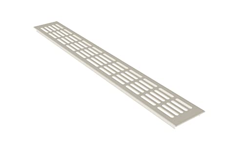 MS Beschläge ® Aluminium Lüftungsgitter Stegblech Heizungsdeckel 80mm x 1200mm in Weiß - RAL 9010 von MS Beschläge