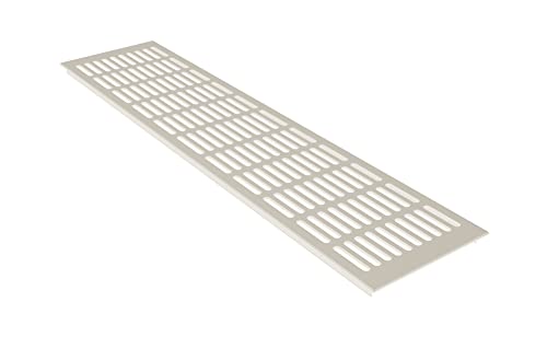 MS Beschläge Aluminium Lüftungsgitter Stegblech Heizungsdeckel 130mm x 200mm Weiß - RAL 9010 pulverbeschichtet von MS Beschläge