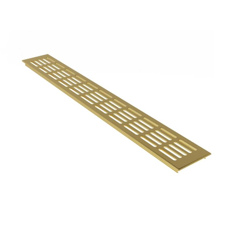 MS Beschläge Belüftungsgitter 80 x 800 mm Stegblech Gold Eloxiert von MS Beschläge