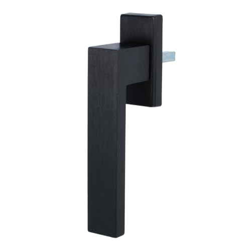 MS Beschläge Design Fenstergriff exklusives Design 45° Rasterung Fensterbeschlag eckig Dreh- Kipp Fensterolive Aluminium Schwarz (eloxiert - gebürstet, ohne) von MS Beschläge