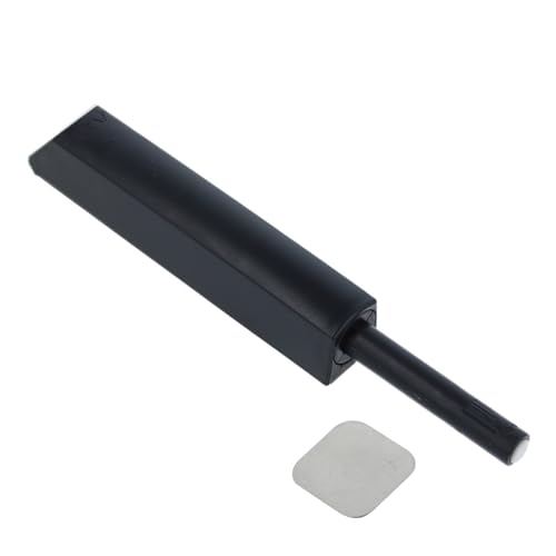 MS Beschläge Druckschnäpper Magnetspitze Möbelschnäpper Tip On Drucktüröffner Aufschraub-Schnäpper Öffnungsunterstützung Möbelfrontschnäpper (Schwarz, lang) von MS Beschläge