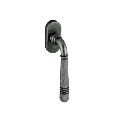 MS Beschläge Fensterbeschlag Antik Grau Fenstergriff Vintage-Look Zamak Vollmaterial Rasterolive 7x35mm Vierkant Griffolive von MS Beschläge